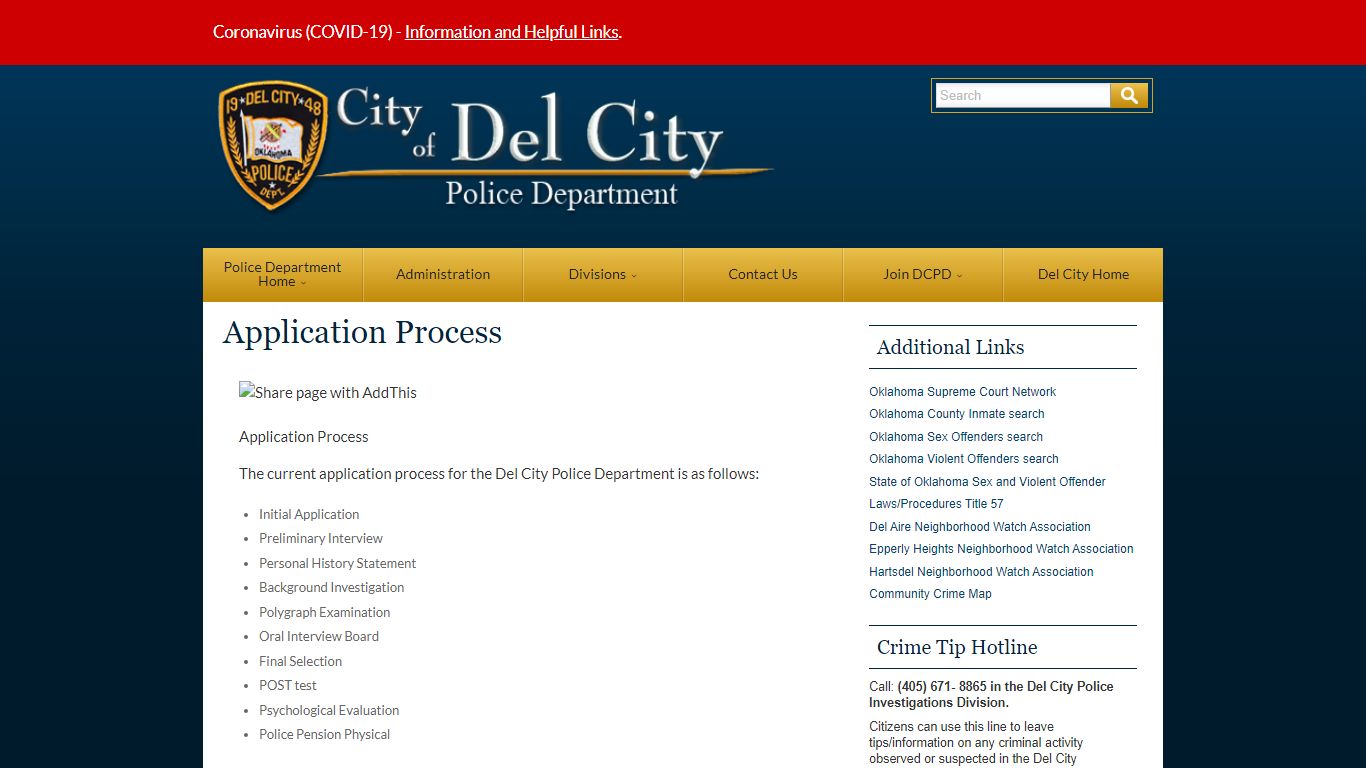 Application Process | City of Del City